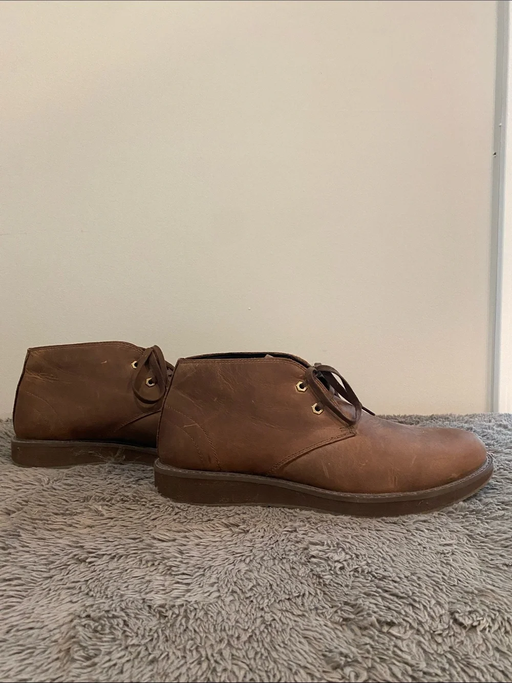 Mens LL Bean Stonington Chukka Boot Brown leather size 11.5 medium NWOT casual